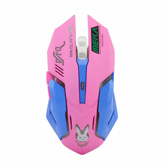 Pink & Purple Rechargeable Wireless Gaming Mouse