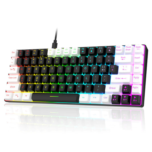 Wired RGB Gaming Keyboard - Compact 84 Keys Design