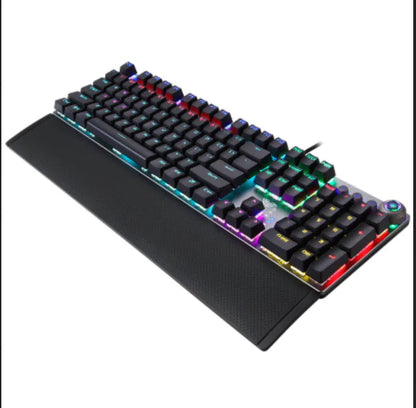 F2088 Wired Mechanical Gaming Keyboard (Black, Cyan Blue)
