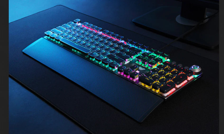 F2088 Wired Mechanical Gaming Keyboard (Black, Cyan Blue)