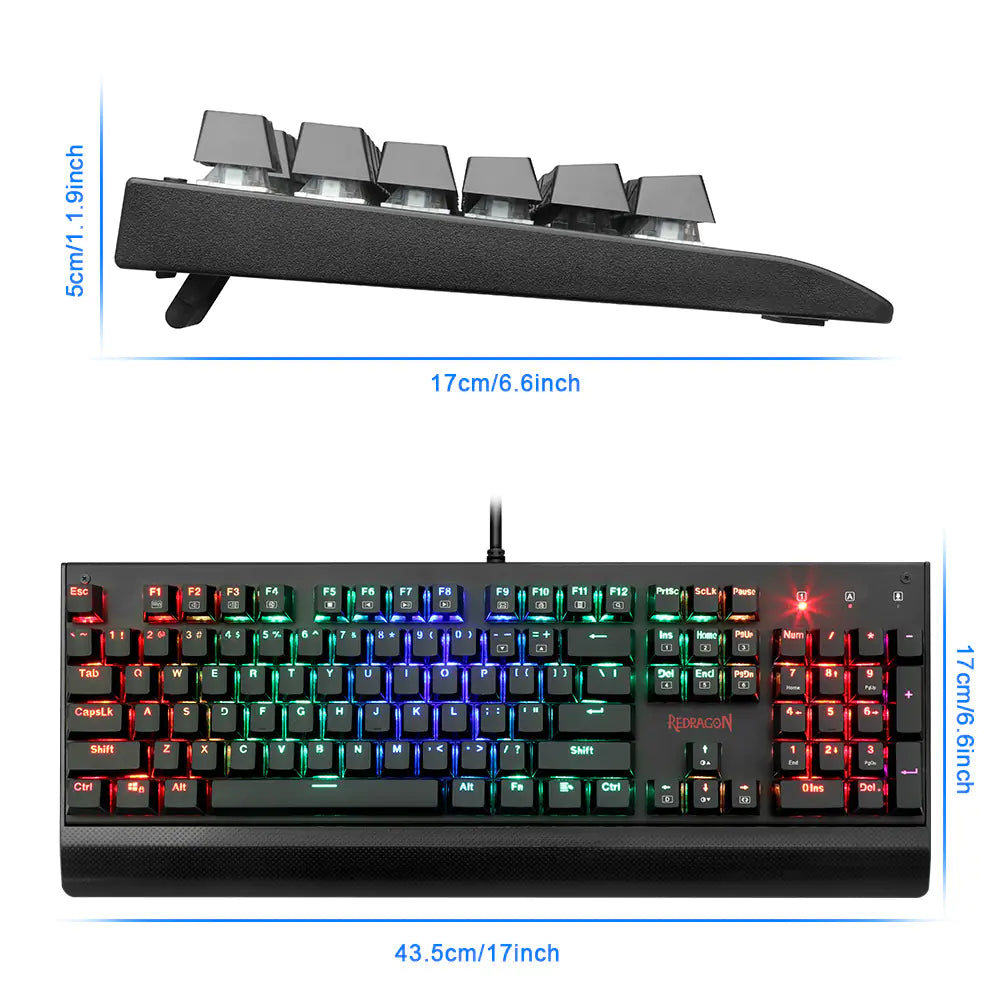 Redragon K557 RGB Mechanical Gaming Keyboard 104 Keys